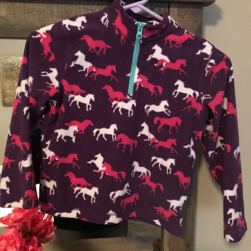 Garnet Hill Kids Crazy about Horses Fleece medium